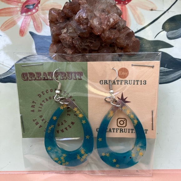 Handmade jelly earrings - Picture 4 of 7